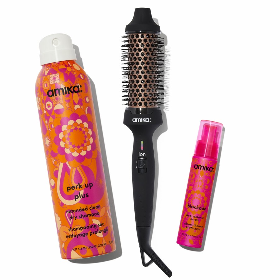 Online Amika Blowout: Protect + Extend Set Blowout Babe Thermal Ionic Hairbrush