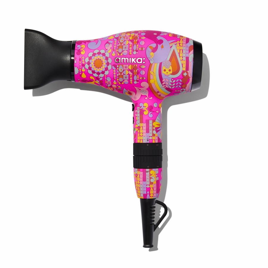 Hot Amika Ceo 360 Dryer Pink Signature Print Hair Dryer