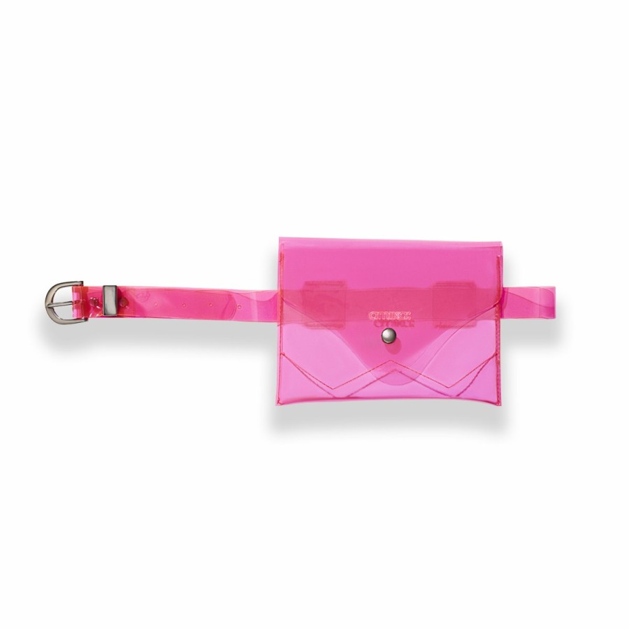 Best Amika Belt Bag Clear Pink Neon