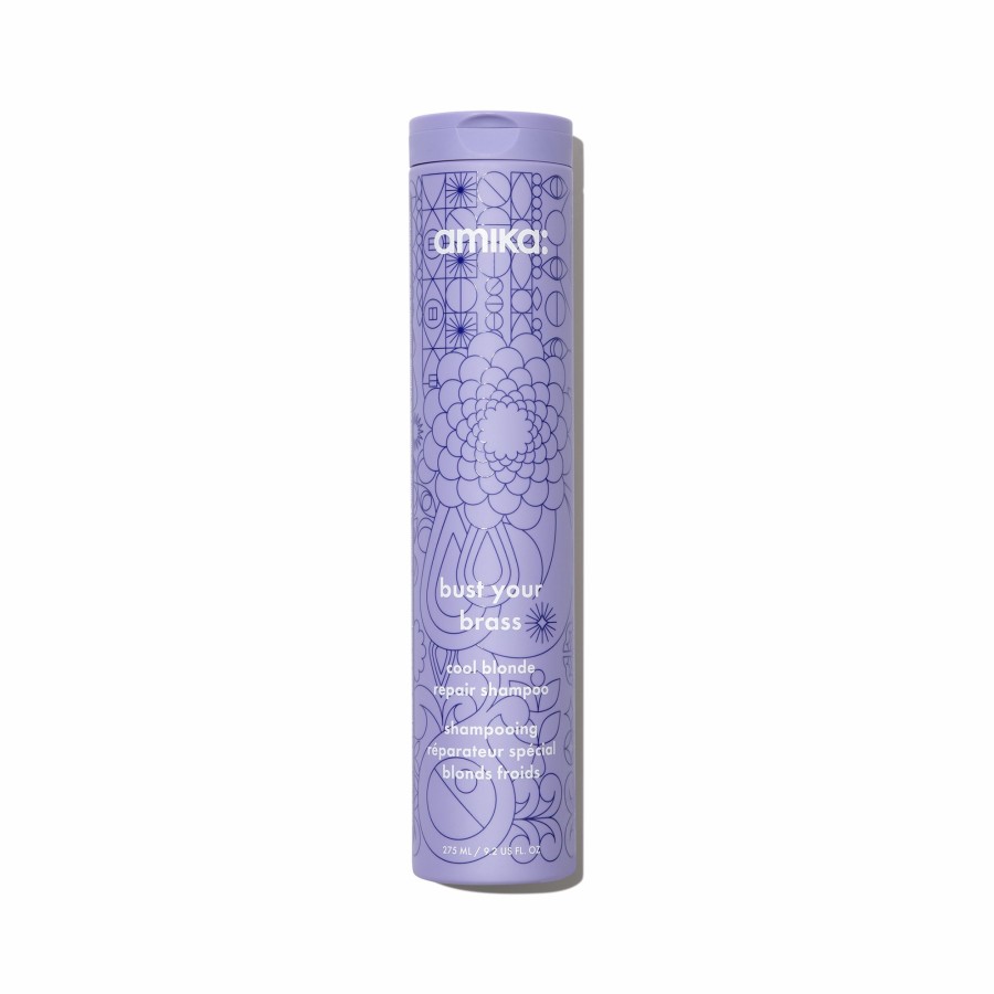 New Amika Bust Your Brass Cool Blonde Repair Shampoo